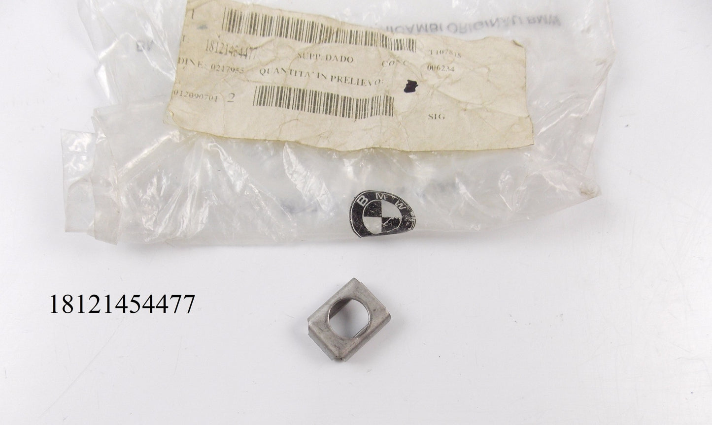 NOS OEM BMW K 100 83/K 100 LT 87 EXHAUST MUFFLER SHIELD NUT HOLDER 18121484477 - MotoRaider