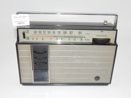 1970's MIVAR TRAFEM 11 TRANSISTOR 110-220 VOLT BATTERY 10,5x7x3" VINTAGE ITALY - MotoRaider