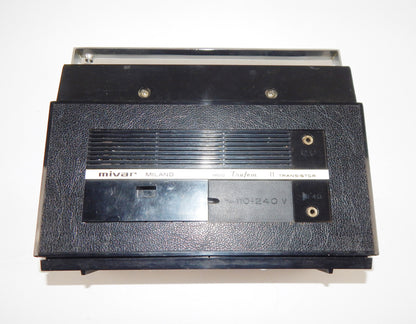 1970's MIVAR TRAFEM 11 TRANSISTOR 110-220 VOLT BATTERY 10,5x7x3" VINTAGE ITALY - MotoRaider