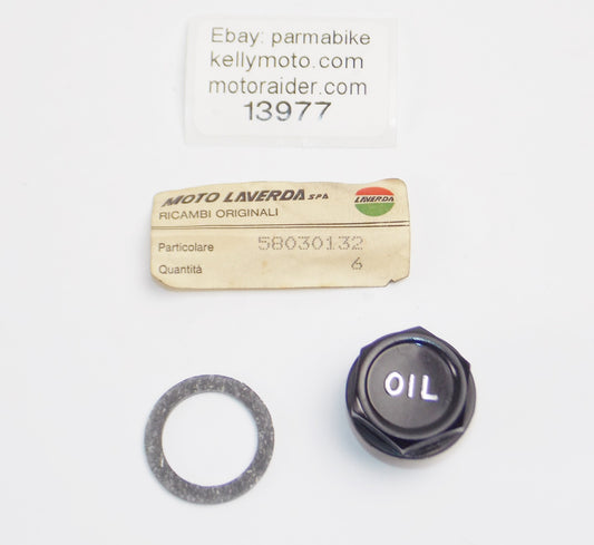 OEM LAVERDA OIL BOLT CAP PLUG + GASKET 58030132 | 58 030 132 - MotoRaider