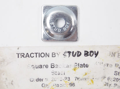 WOODY'S STUD BOY BACKER SUPPORT PLATE STEEL 1 1/8'x1 1/8" HOLE 7mm 11-7117 - MotoRaider