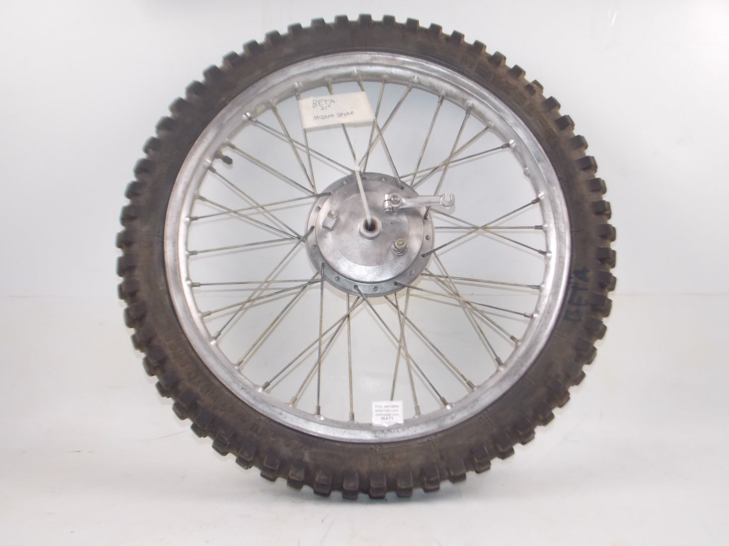21" FRONT WHEEL TIRE RIM HUB SPOKES BRAKE PLATE BETA CAGIVA APRILIA GILERA TM - MotoRaider
