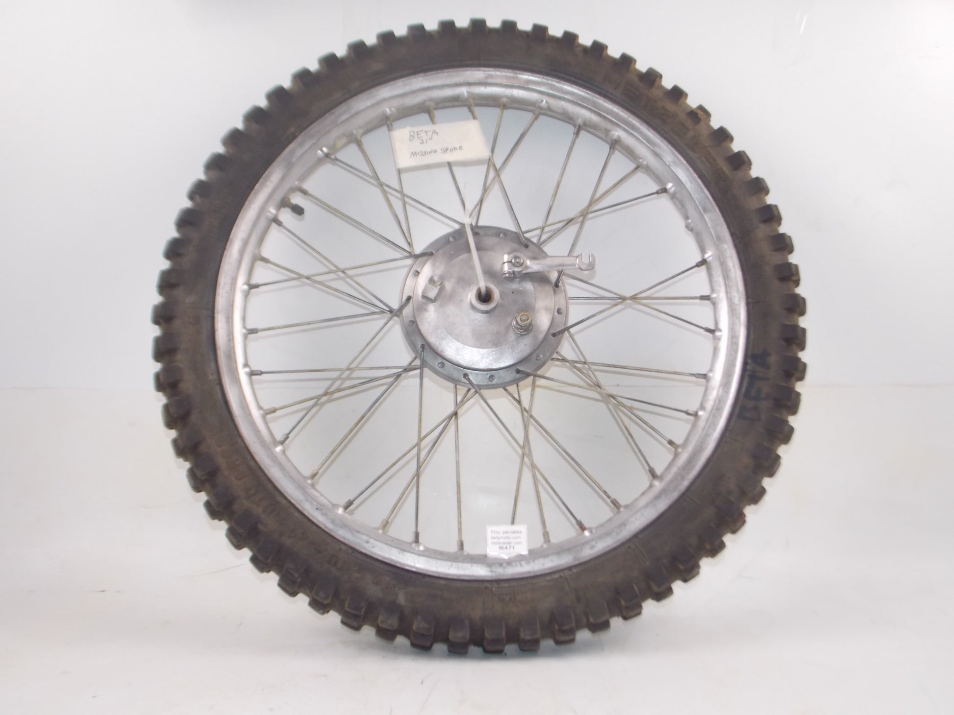 21" FRONT WHEEL TIRE RIM HUB SPOKES BRAKE PLATE BETA CAGIVA APRILIA GILERA TM - MotoRaider