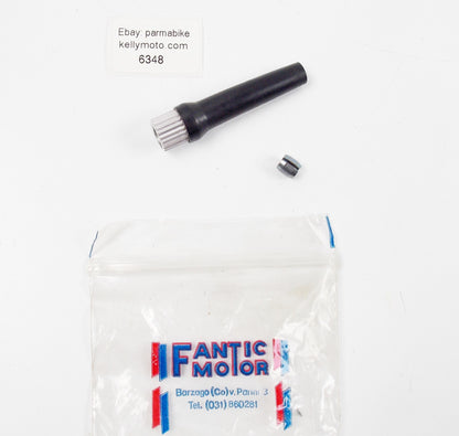 NOS OEM FANTIC MOTOR THROTTLE CONTROL CABLE RUBBER DUST BOOT W/NUT - MotoRaider