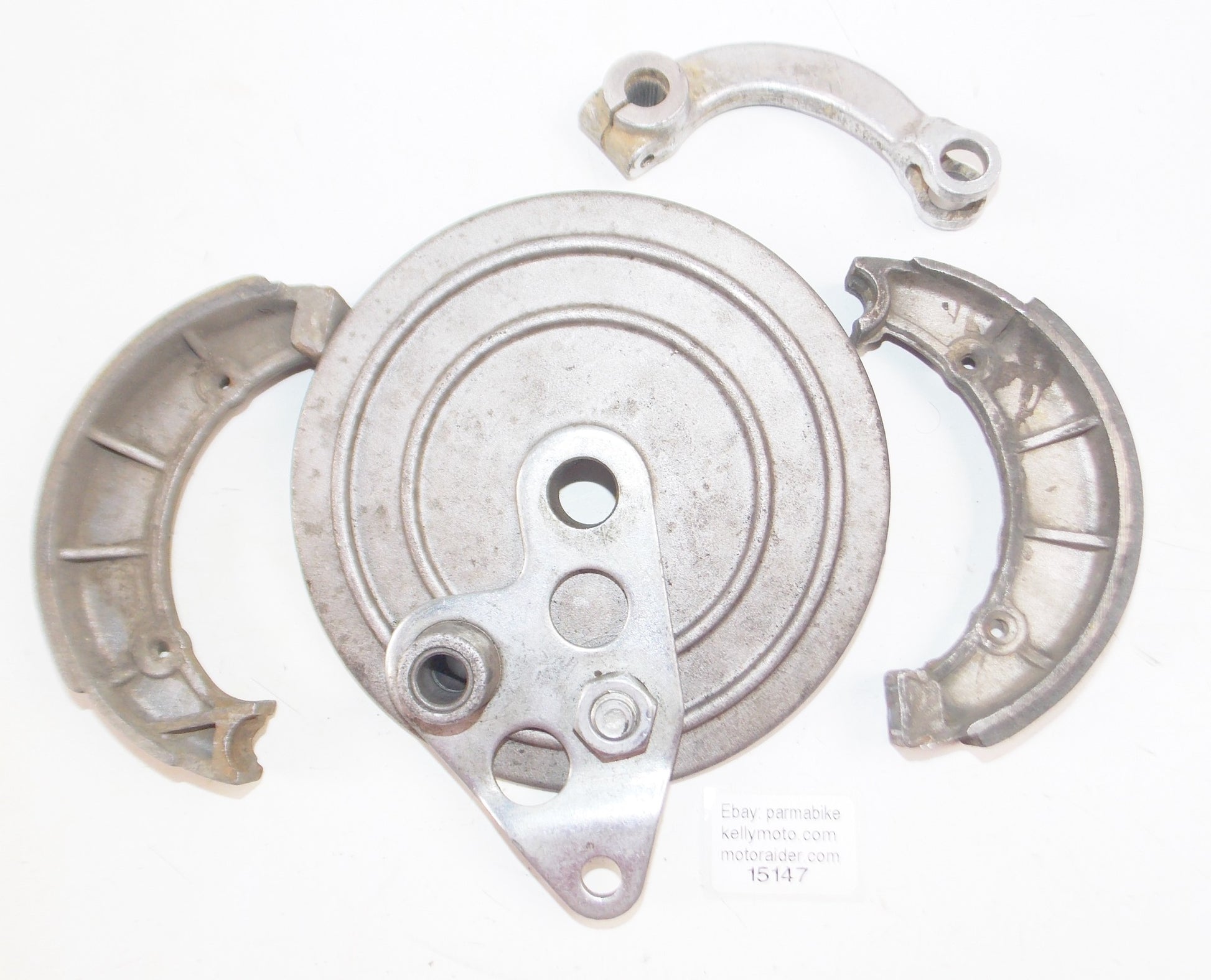 1976 BETA CR 125 250 REAR WHEEL BRAKE PLATE D=160mm PLATE LEVER SHOES GRIMECA - MotoRaider