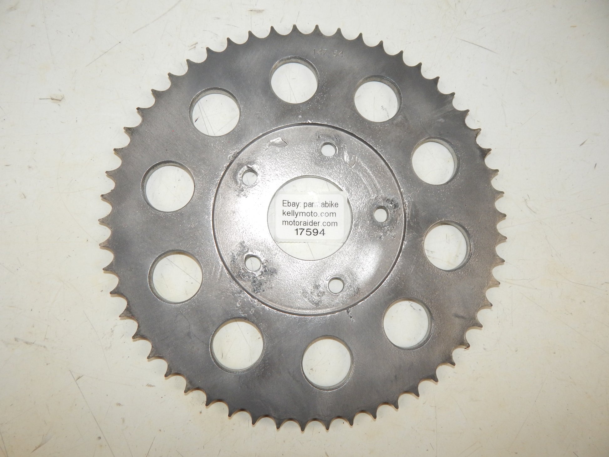 1970's FANTIC MOTOR 125 TRIAL REAR WHEEL SPROCKET 147 54 TEETH VINTAGE ITALY - MotoRaider