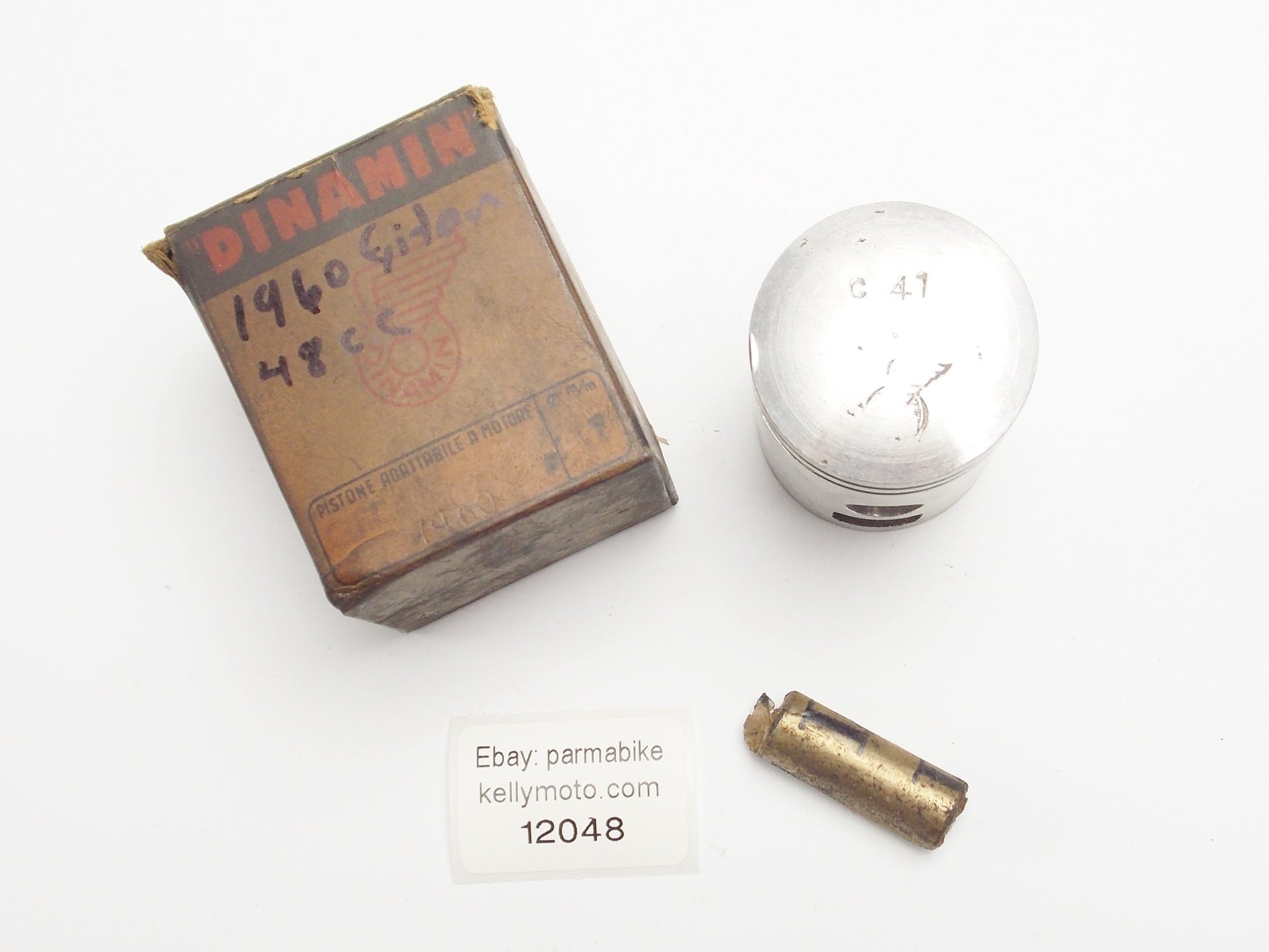 NOS DINAMIN PISTON + PIN DIAMETER 41 mm 1960 GITAN 48 cc - MotoRaider