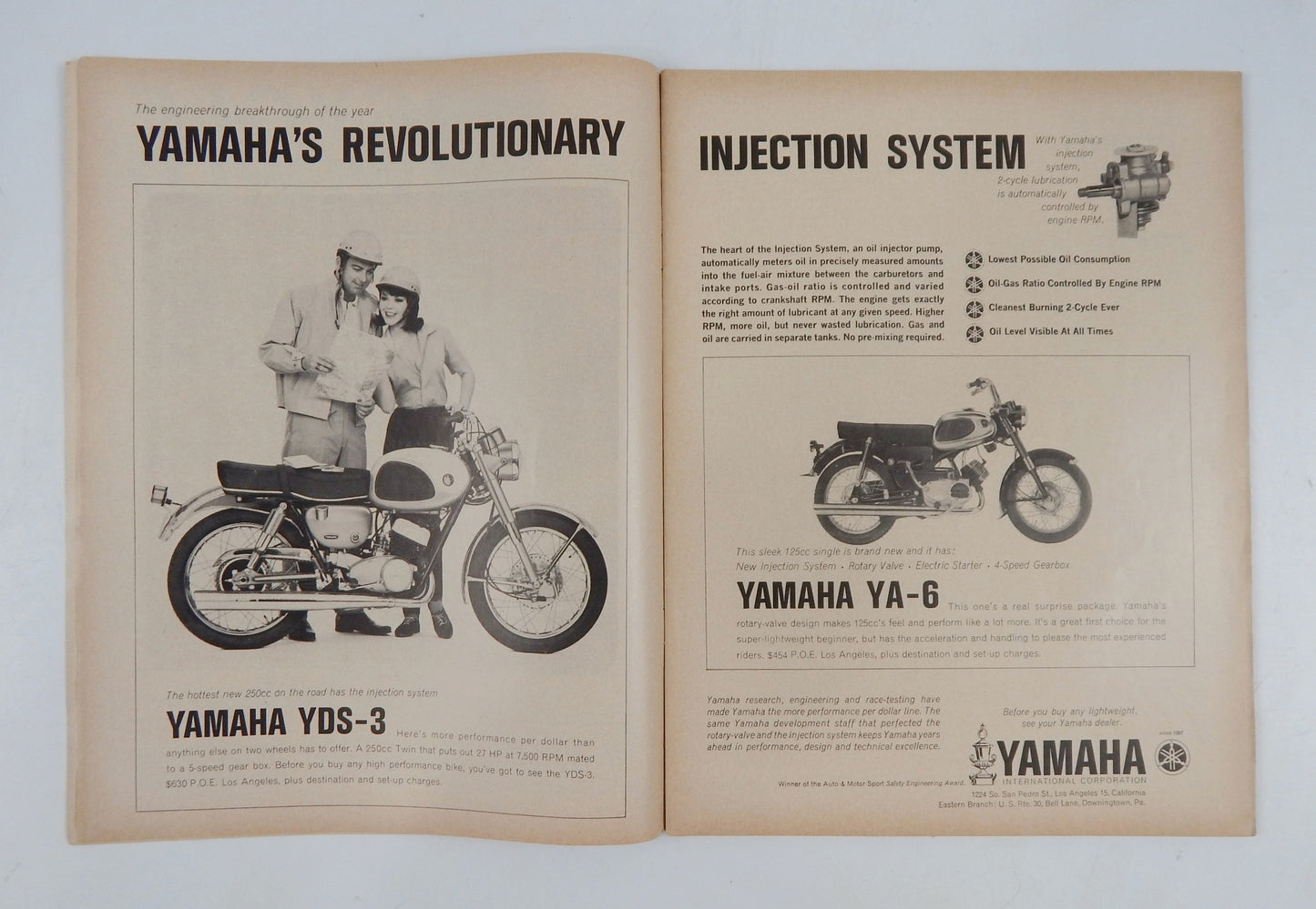 CYCLE WORD MAGAZINE JULY 1964 ROAD TEST YAMAHA YDS-3/RD-56 MONTESA 250 DIABLO - MotoRaider
