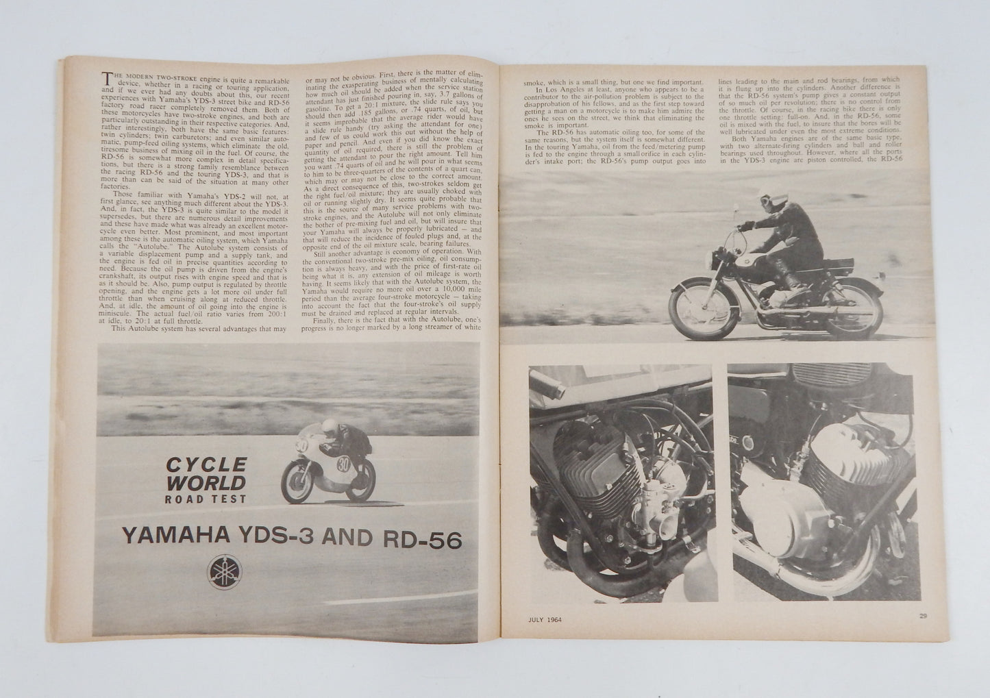 CYCLE WORD MAGAZINE JULY 1964 ROAD TEST YAMAHA YDS-3/RD-56 MONTESA 250 DIABLO - MotoRaider