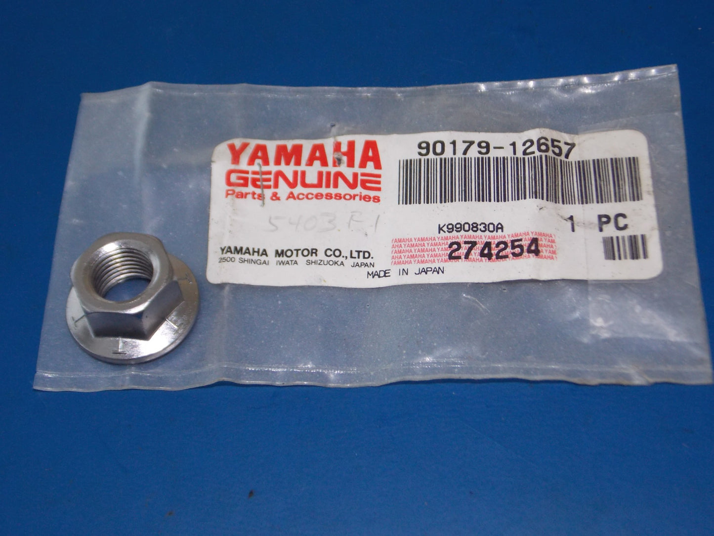 NOS YAMAHA 1995-2021 YFM80 YFS200 YFB250 XV250  SPECIAL SHAPE NUT 90179-12657 - MotoRaider