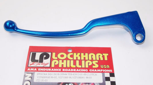 LOCKHART PHILLIP ALUMINUM BLUE CLUTCH LEVER YAMAHA 98-03 YZF600R6/1000 240-1263B - MotoRaider