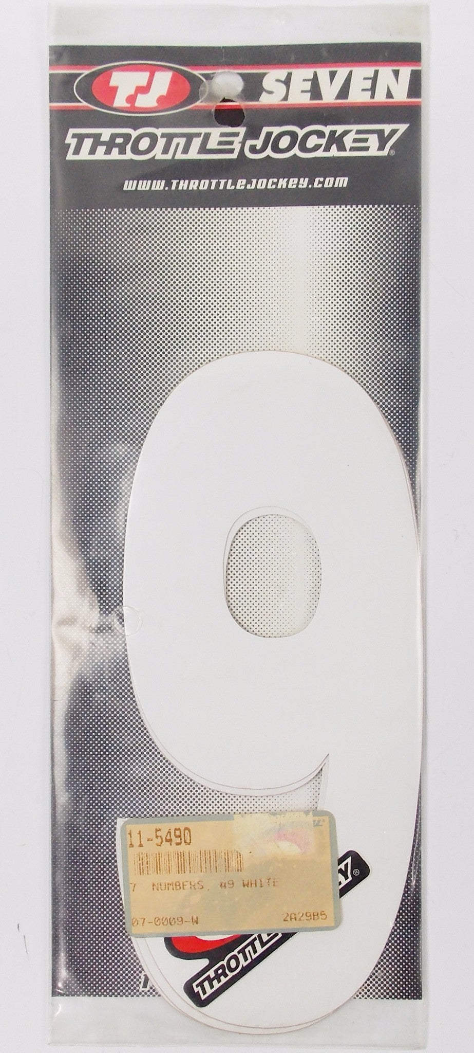 TJ FRONT/SIDE PANEL 7" WHITE NUMBERS STICKER SET "9" 11-5490 | 07-0009-W - MotoRaider