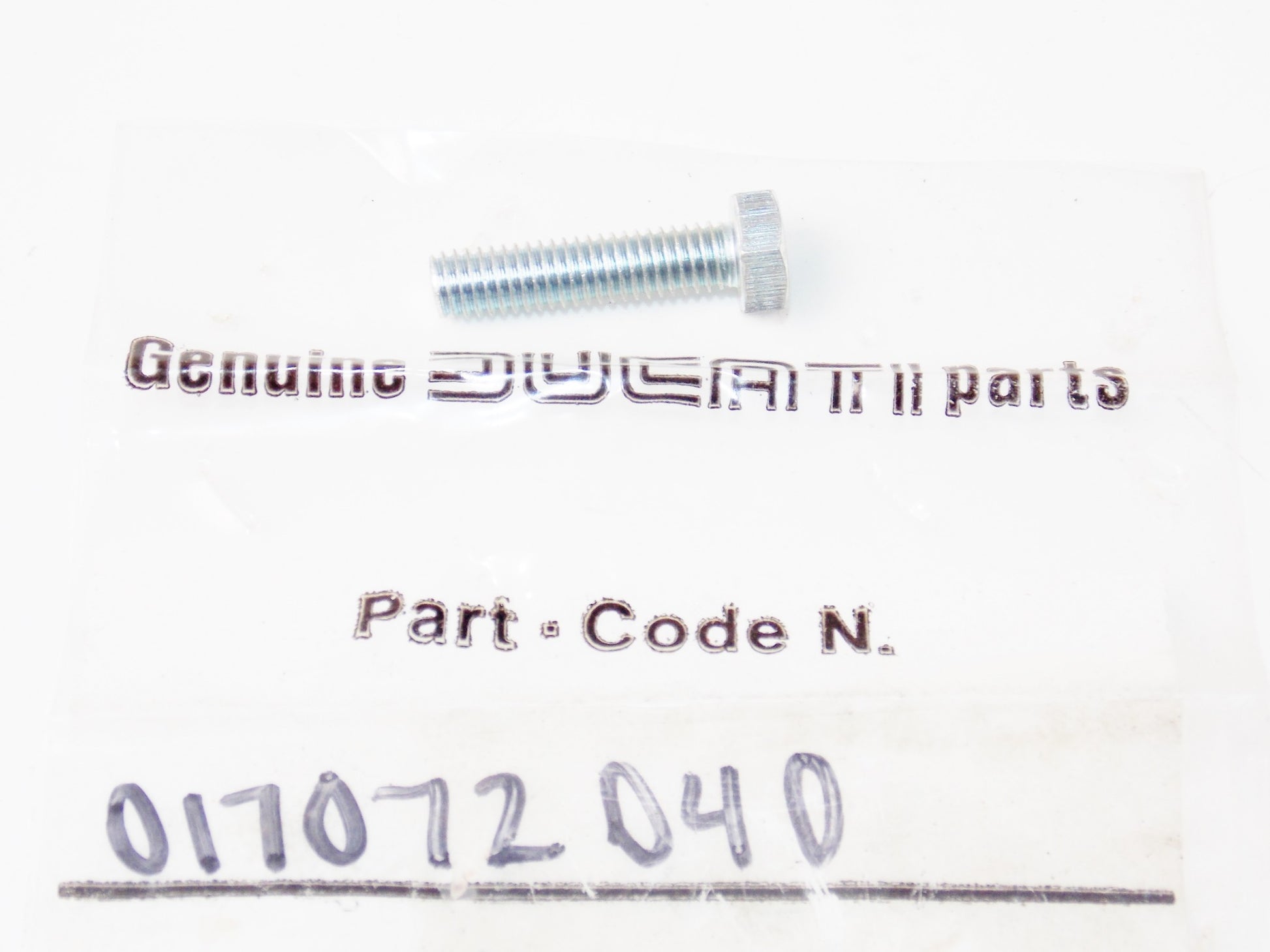 NOS OEM DUCATI 1986 350-400 F3 VINTAGE BOLT M6X25 017072040 - MotoRaider