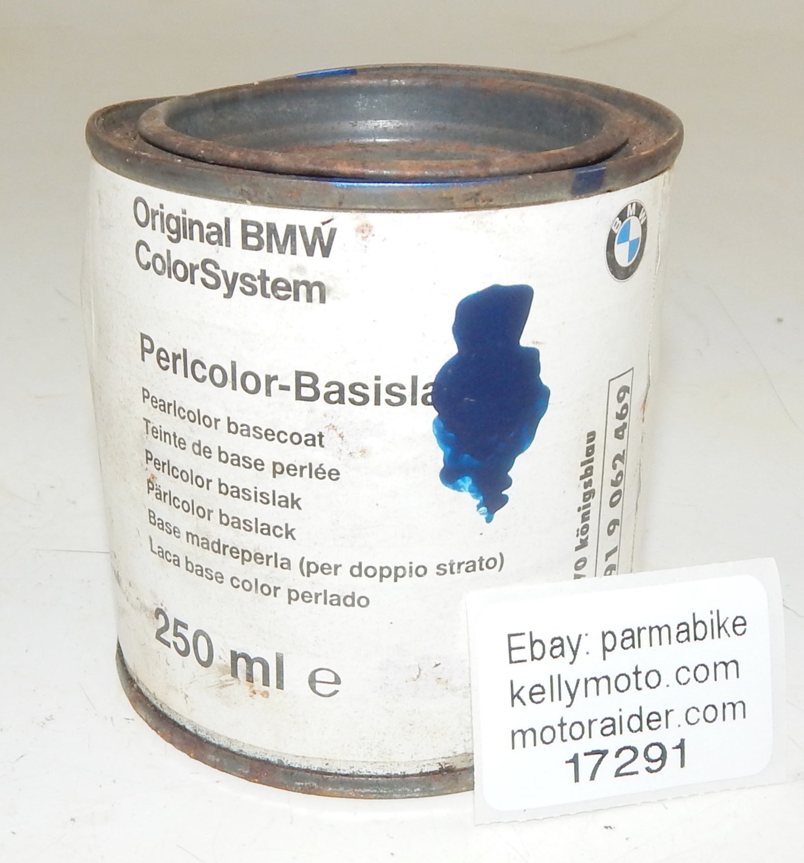 OEM BMW PAINT CAN 250ml PEARLCOLOR BASECOAT BMW 270 ROYALBLUE (königsblau) - MotoRaider