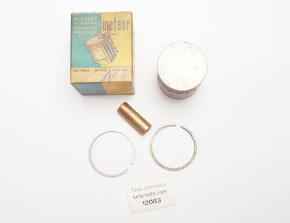 NOS METEOR PISTON + RINGS + PIN D. 41.4 mm HEIGHT 45 mm STROKE MOTOR ENGINE - MotoRaider