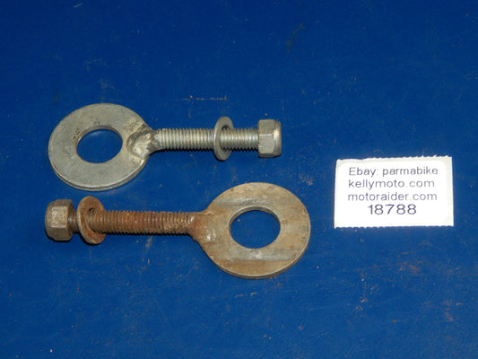 1pr OF REAR WHEEL AXLE CHAIN ADJUSTER VINTAGE MOTORCYCLE SACHS DKW - MotoRaider