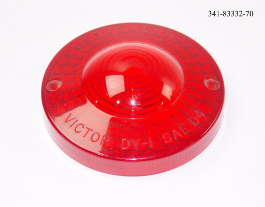 VICTOR DY-1 SAE D4 YAMAHA FLASHER LENS RED 1970-1977 XS750 / XS650D 341-83332-70 - MotoRaider