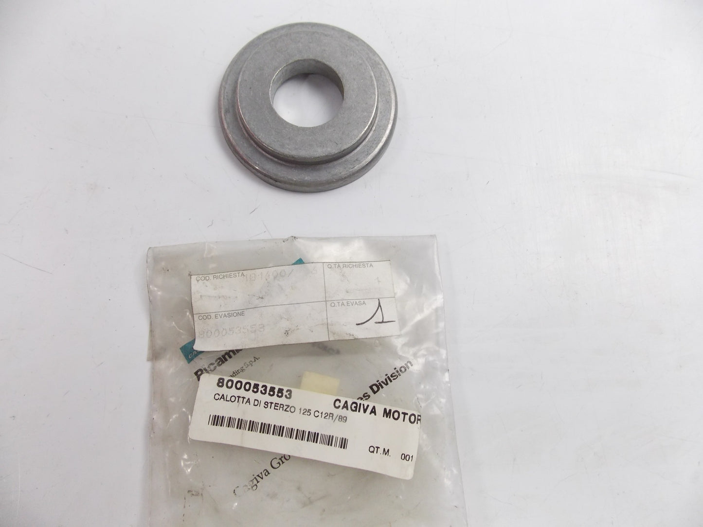 NOS OEM CAGIVA 1987-1988 FRECCIA 125 FRONT FORK ASSEMBLY CUP 800053553 - MotoRaider