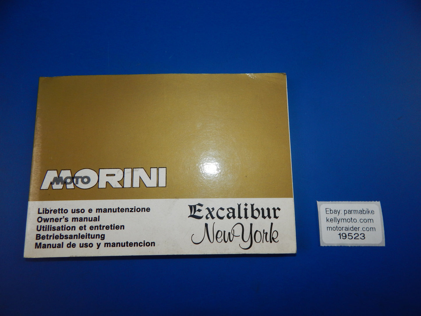 1989 MORINI 350 501 EXCALIBUR NEW YORK MANUAL MAINTENANCE BOOK+WIRING DIAGRAM - MotoRaider