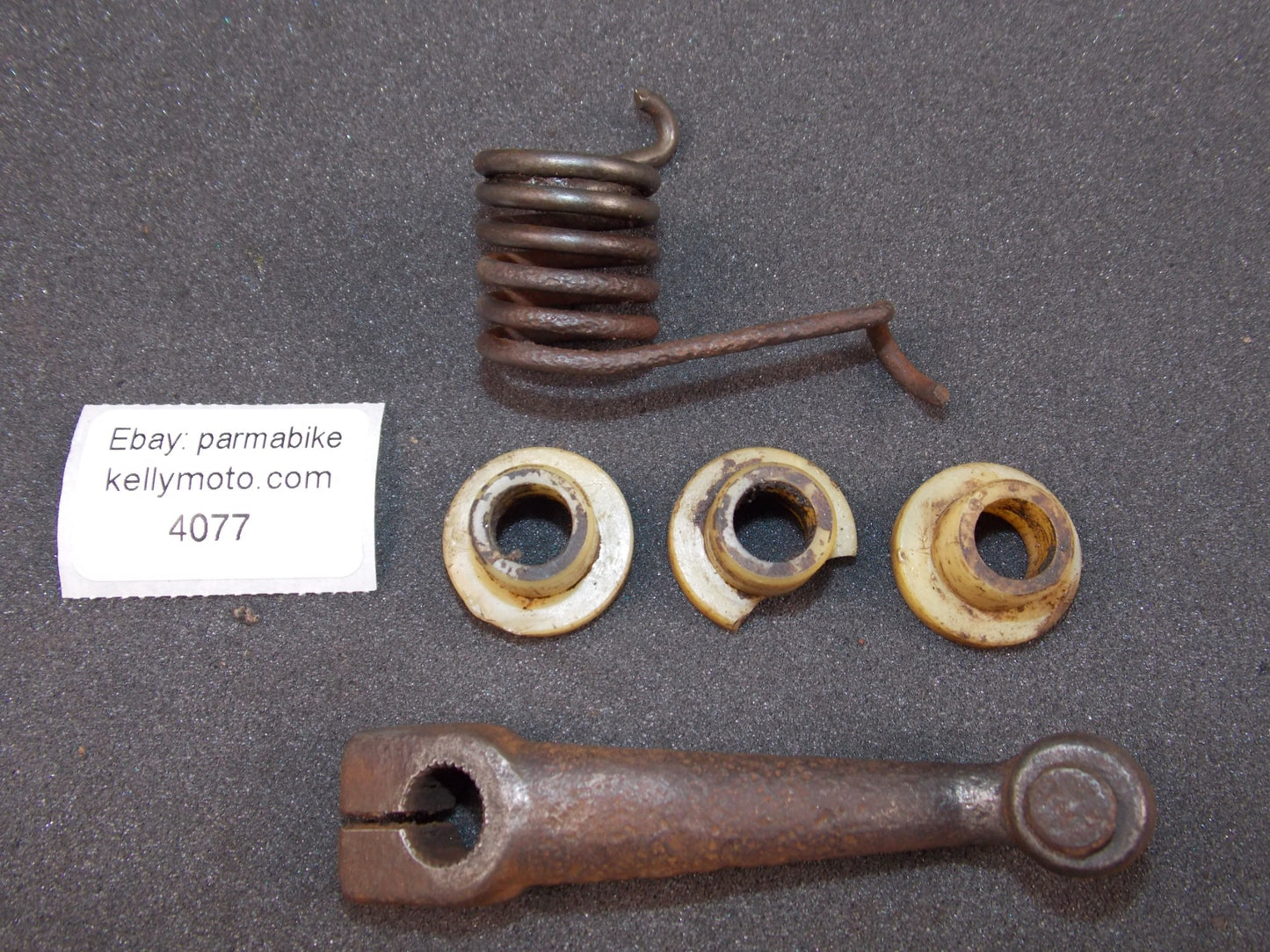 1973 KTM PENTON MC175 JACKPINER REAR WHEEL BRAKE PEDAL BUSHINGS SPRING ARM LEVER - MotoRaider
