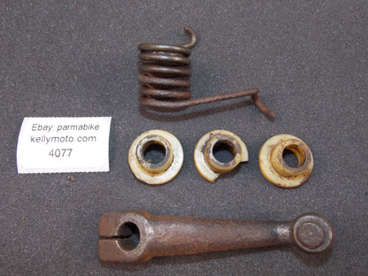 1973 KTM PENTON MC175 JACKPINER REAR WHEEL BRAKE PEDAL BUSHINGS SPRING ARM LEVER - MotoRaider