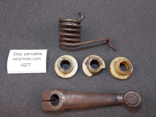 1973 KTM PENTON MC175 JACKPINER REAR WHEEL BRAKE PEDAL BUSHINGS SPRING ARM LEVER - MotoRaider