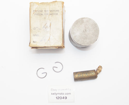 NOS ASSO WERKE SHELL # 23.-7300 PISTON + PIN + CLIPS DIAMETER 41 mm - MotoRaider