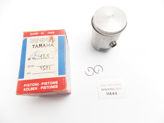 ASSO WERKE 3581 PISTON+PINS+RINGS D=43.6mm YAMAHA 125cc 2 STROKE MOTOR ENGINE - MotoRaider