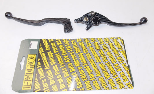EMGO CARBOR-LOOK LEVER SET SUZUKI 1992-1995 GSX-R 600-750 KATANA 1989-97 600/750 - MotoRaider