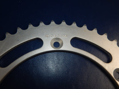 CAGIVA 48T REAR WHEEL SPROCKET ALUMINUM DUCATI MORINI HUSQVARNA VINTAGE - MotoRaider