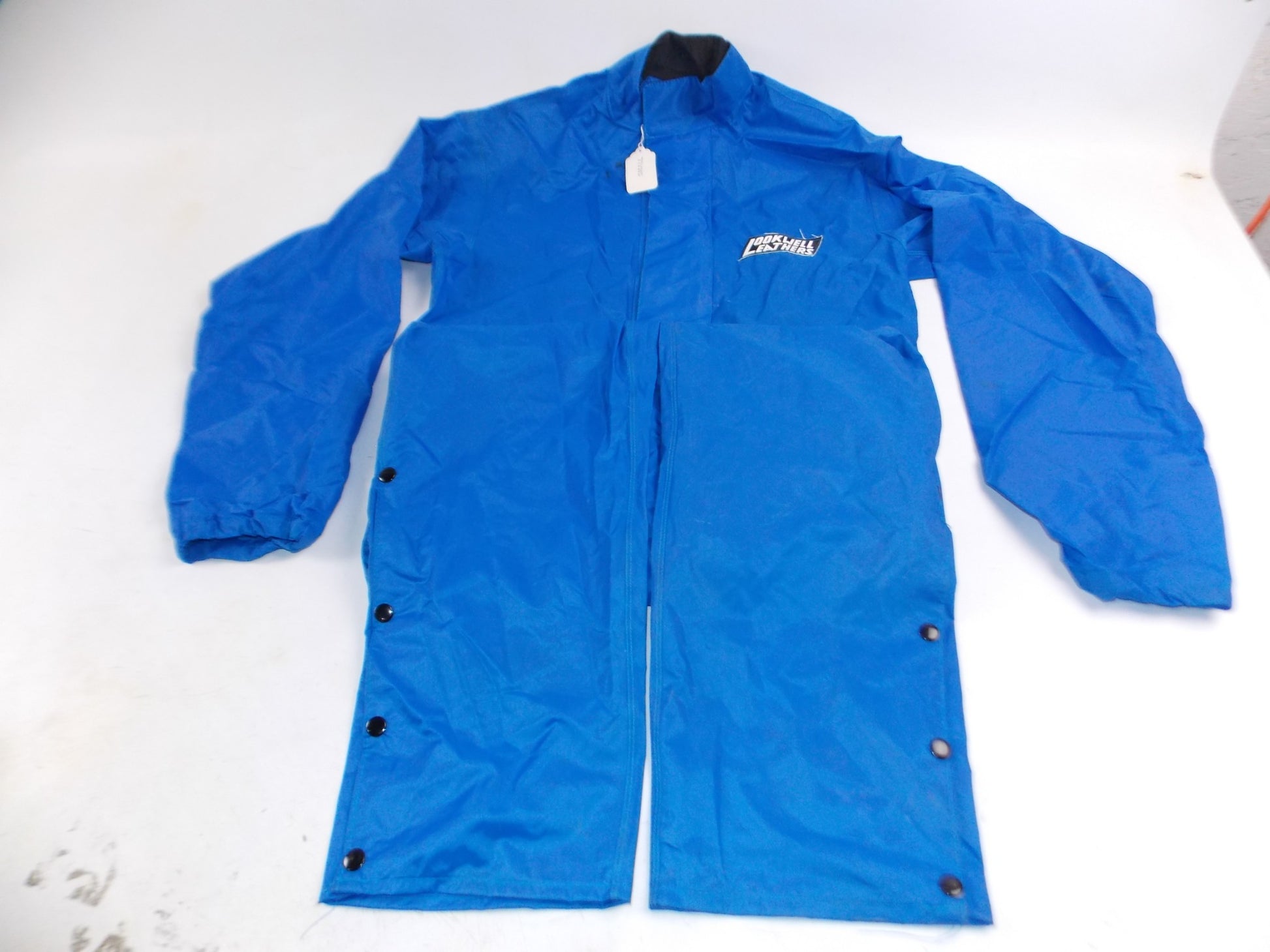 1990's LOOKWELL WATERPROOF MOTORCYCLE RAIN SUITE BLUE SMALL L=60" W=21" DUCATI - MotoRaider