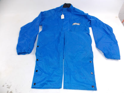 1990's LOOKWELL WATERPROOF MOTORCYCLE RAIN SUITE BLUE SMALL L=60" W=21" DUCATI - MotoRaider