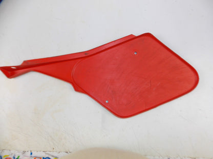 VINTAGE BETA 1983 CR 250 FRAME CHASSIS RH PLASTIC COVER RED PANEL MOTOCROSS - MotoRaider