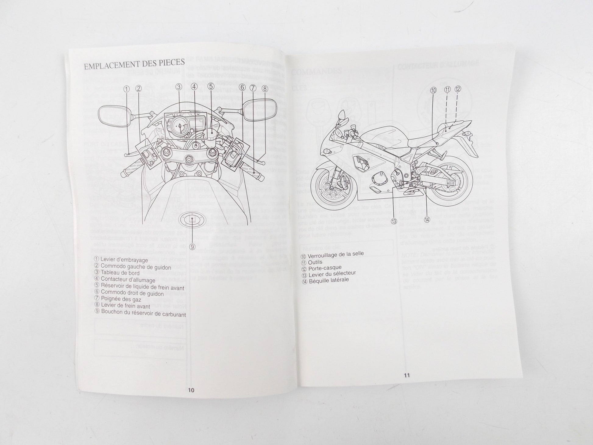 SUZUKI GSZ-R750 RIDER OWNER USER MANUAL CATALOG BOOK 99011-30G50-01F FRENCH - MotoRaider