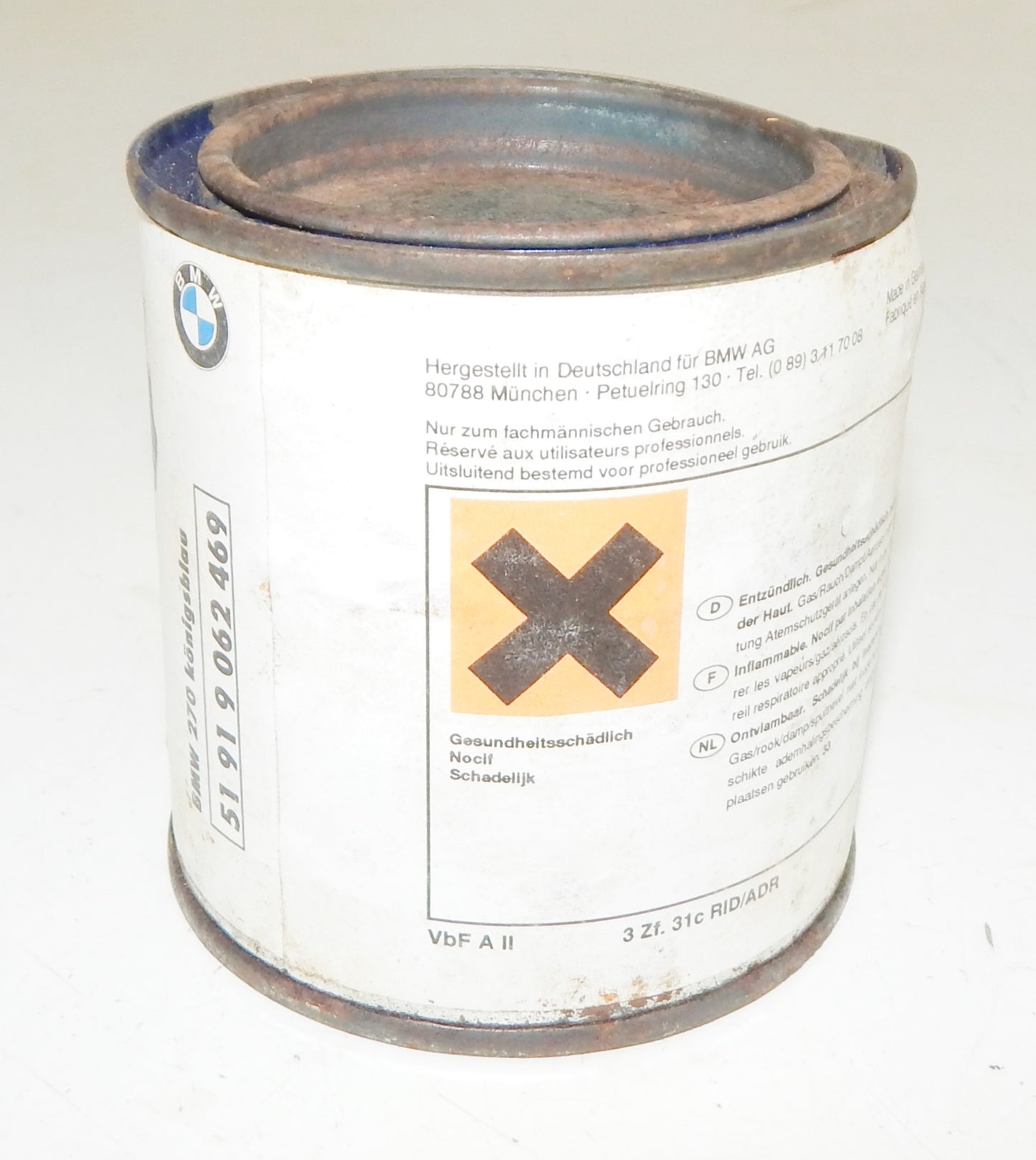 OEM BMW PAINT CAN 250ml PEARLCOLOR BASECOAT BMW 270 ROYALBLUE (königsblau) - MotoRaider