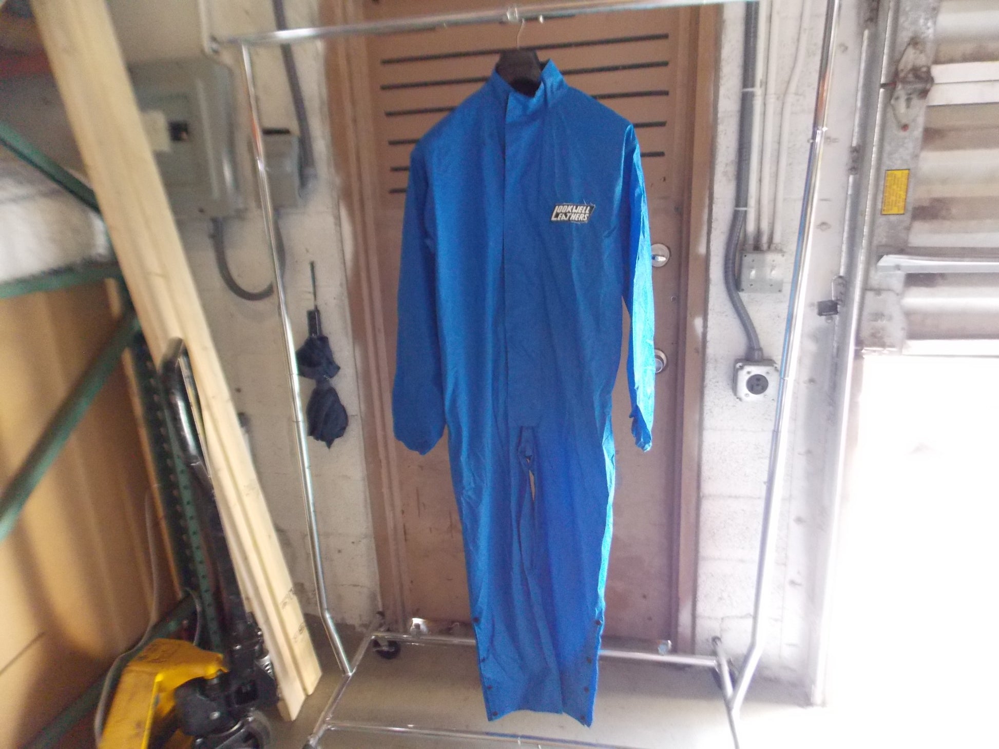 1990's LOOKWELL WATERPROOF MOTORCYCLE RAIN SUITE BLUE SMALL L=60" W=21" DUCATI - MotoRaider