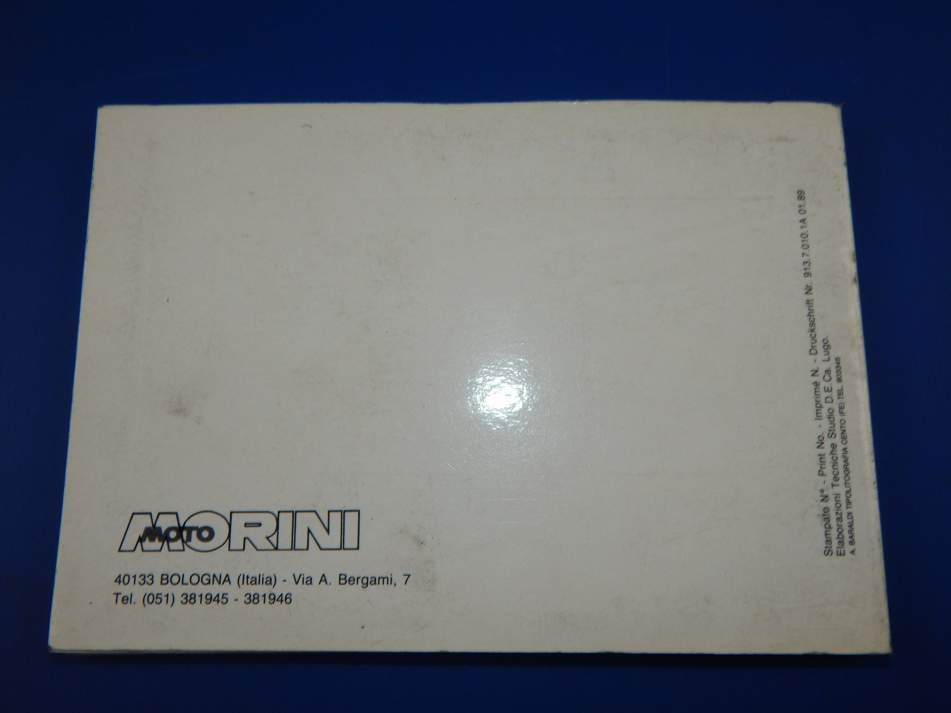 1989 MORINI 350 501 EXCALIBUR NEW YORK MANUAL MAINTENANCE BOOK+WIRING DIAGRAM - MotoRaider