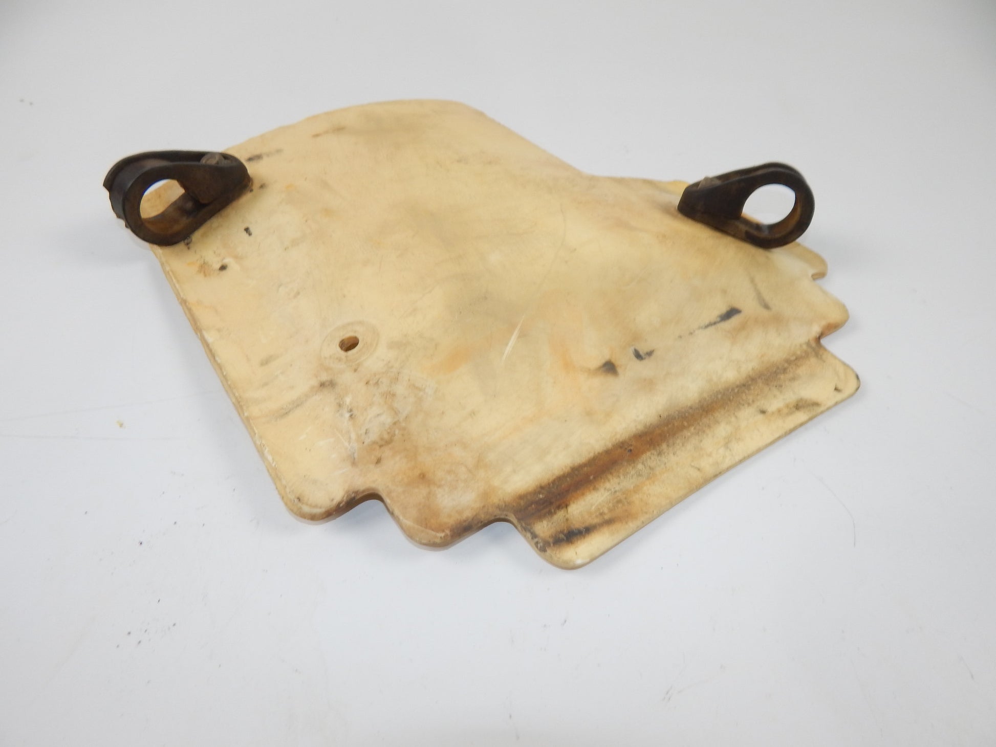 VINTAGE HUSQVARNA 1977 CR GP WR AE REAR WHEEL INNER MUD GUARD FENDER COVER+CLAMP - MotoRaider