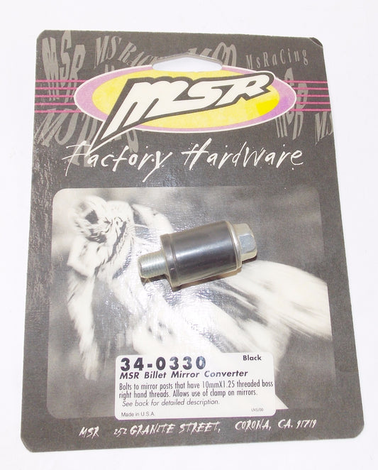 MS RACING BILLET MIRROR CONVERT BOLT 10x1.25 THREADED BOSS RIGHT THREADS 34-0330 - MotoRaider