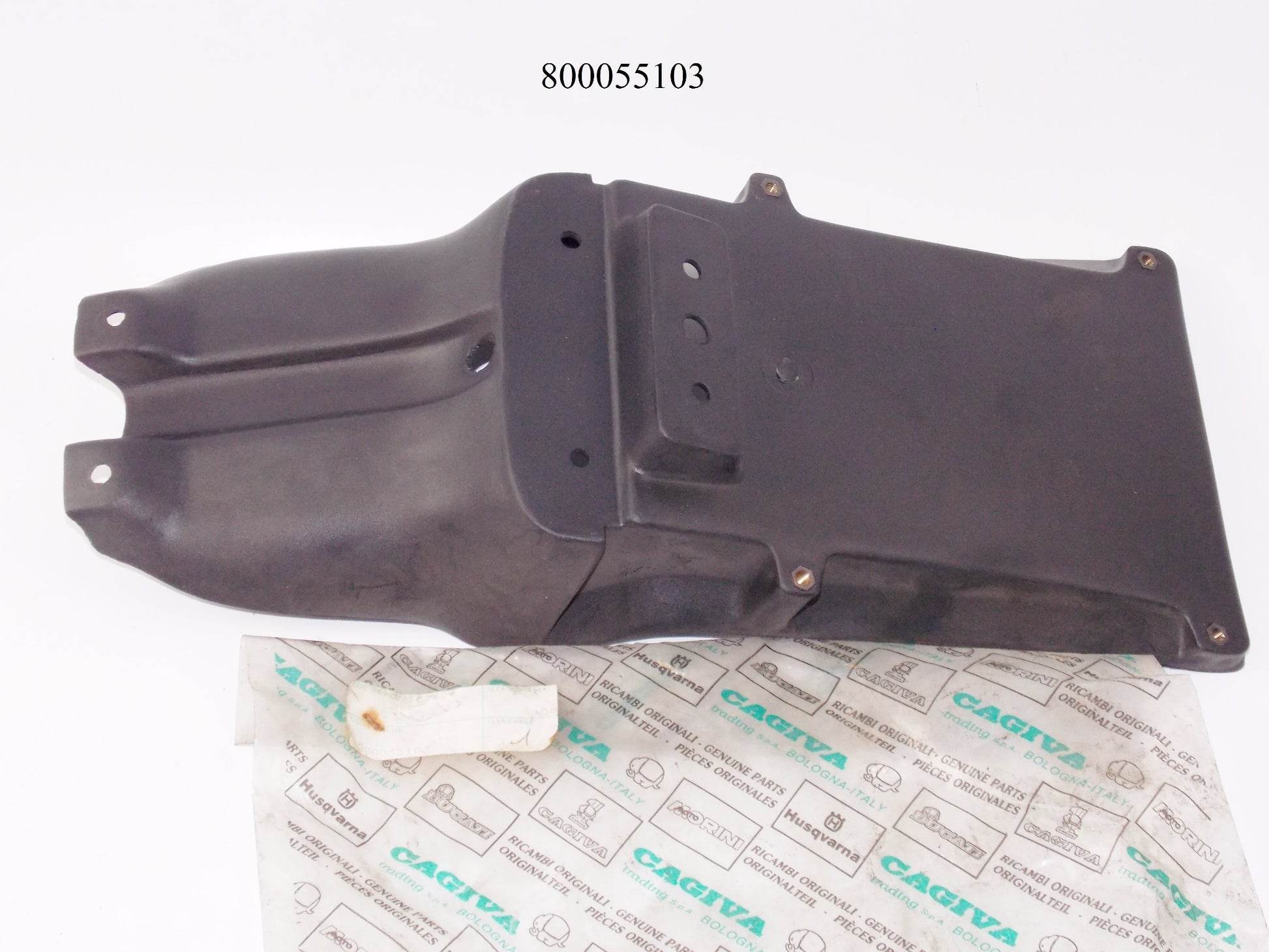NOS OEM CAGIVA 1988-1993 BLUE 125 ROADSTER 521 LICENSE PLATE HOLDER 800055103 - MotoRaider