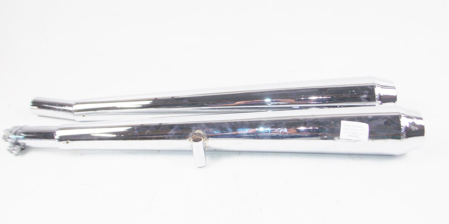 1 PR SITO VINTAGE MOTOCYCLE MUFFLER EXHAUST PIPES L=700mm ID=34mm VINTAGE ITALY - MotoRaider