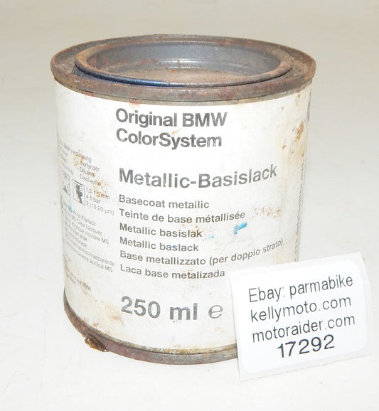OEM BMW PAINT CAN 250ml BASECOAT METALLIC BMW 373 MET DOLPHINBLUE (Delphinblau) - MotoRaider