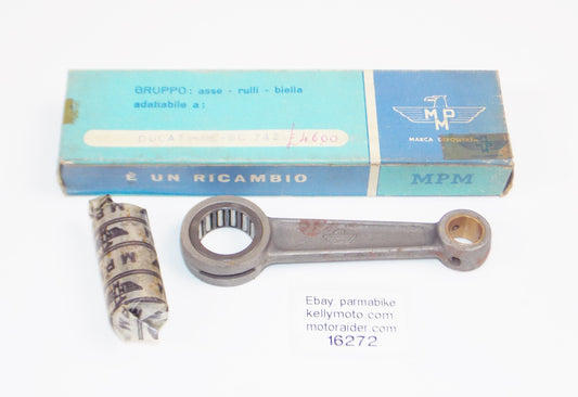 MPM BC 742 CONNECTING ROD + PIN + BEARING DUCATI 48 cc SL LENGTH 111 mm - MotoRaider