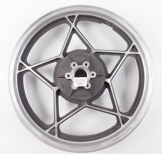 NOS OEM 1978 SUZUKI GS REAR WHEEL RIM J 18X2.15 DOT BLACK/SILVER - MotoRaider