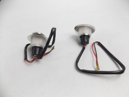 FAIRING MOUNTED OVAL TURN SIGNAL BLINKER FLASHER L=2.5" MOTORCYCLE SCOOTER MOPED - MotoRaider