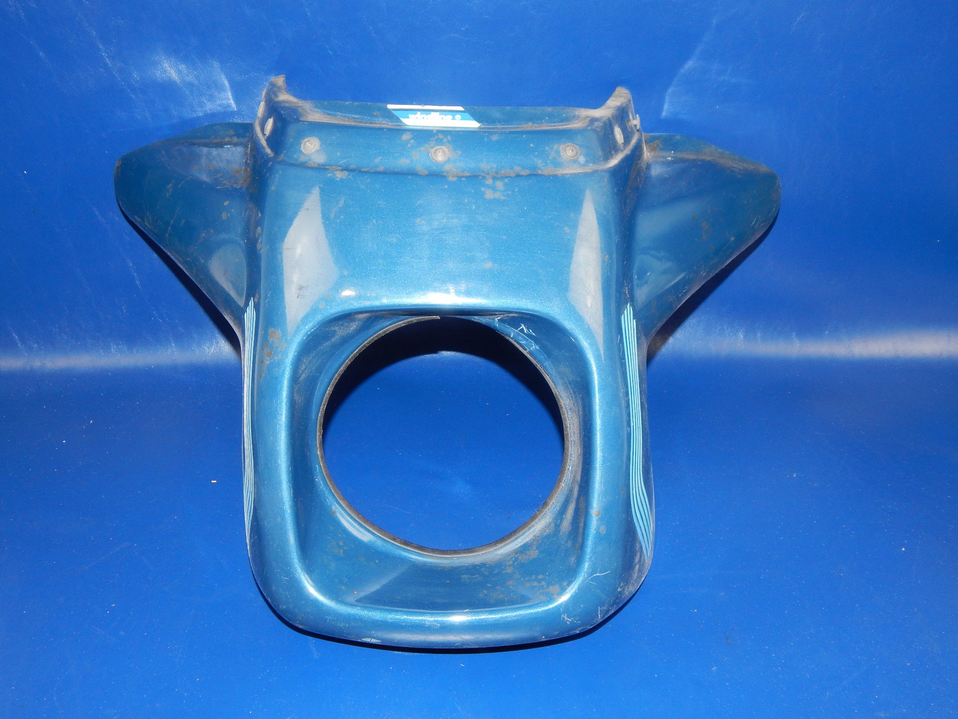 1980's MOTORCYCLE WINDLINE UPPER FAIRING COWLING BLUE CAGIVA SUZUKI - MotoRaider