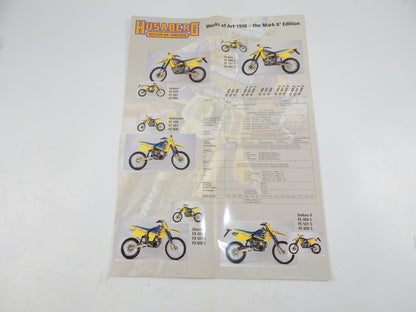 1998 HUSABERG MODEL LINE UP BROCHURE POSTER MARK II FE FC FX 400 501 600 - MotoRaider