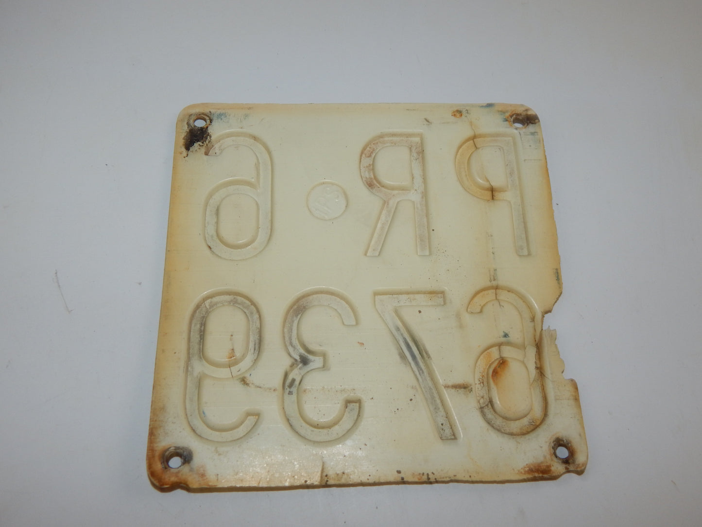 1970's PARMA ITALY MOTORCYCLE SCOOTER LICENSE PLATE VESPA GUZZI GILERA VINTAGE - MotoRaider