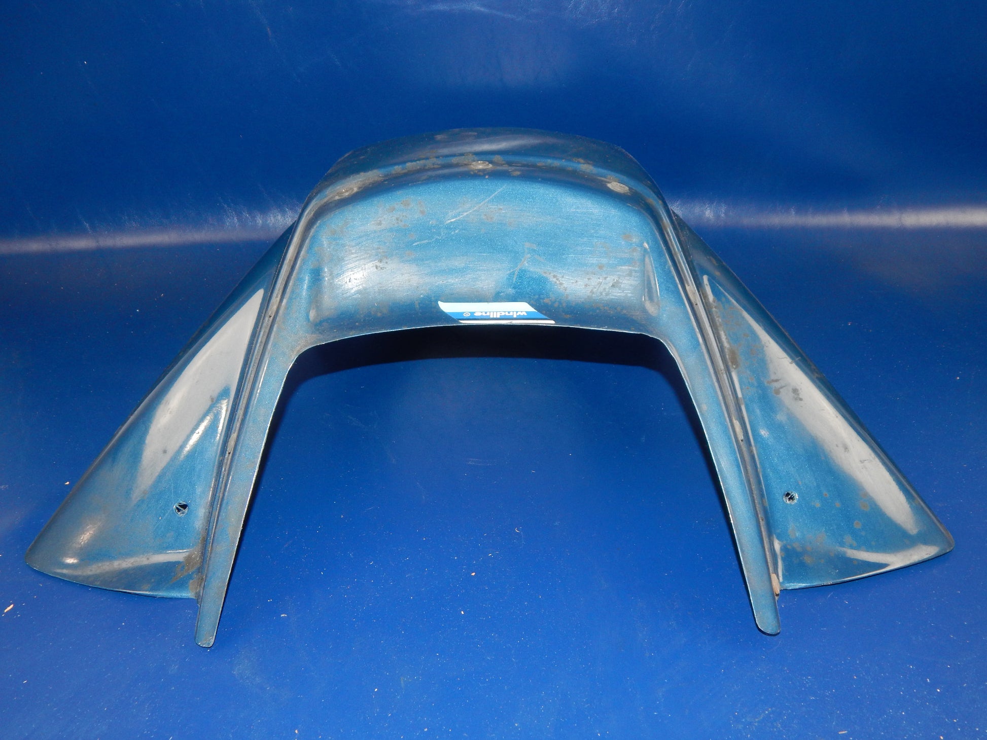 1980's MOTORCYCLE WINDLINE UPPER FAIRING COWLING BLUE CAGIVA SUZUKI - MotoRaider