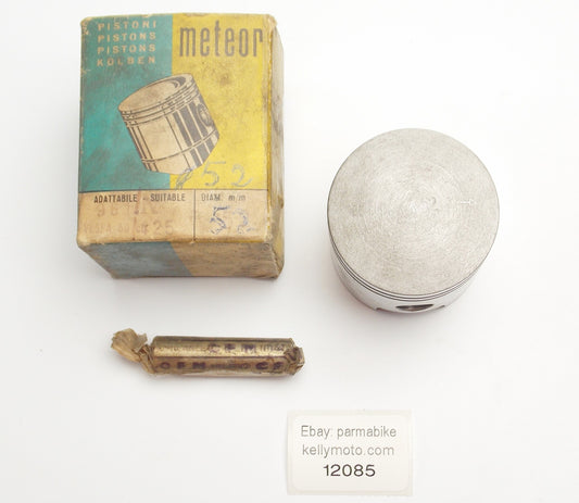 NOS METEOR PISTON + PIN DIAMETER 52 mm VESPA 50 cc STROKE MOTOR ENGINE - MotoRaider